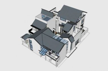SketchUp Residential Model: Multi-Story Chinese-Style Courtyard Home-BIM WORLD