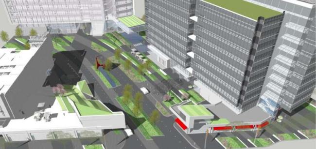 Modern Multi-Story Residential Community Landscape Model in SketchUp