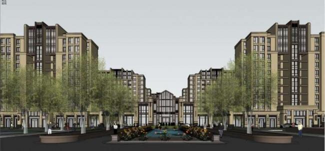 SketchUp Residential Models: High-Rise Buildings in Classical Style