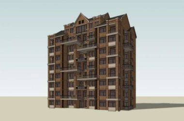SketchUp Multi-Story British Classical Residential Model-BIM WORLD