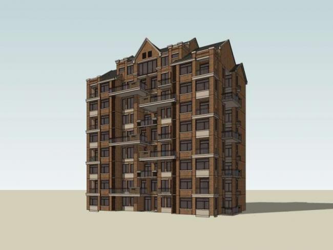SketchUp Multi-Story British Classical Residential Model