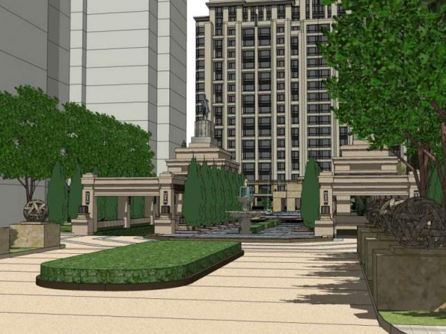 SketchUp Residential Models: Classic-Style High-Rise Buildings