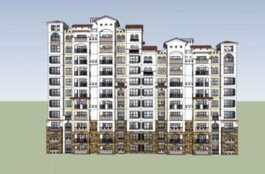 SketchUp Residential Models: High-Rise Buildings in Classical Style-BIM WORLD