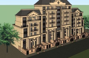 SketchUp Residential Model: European Classical High-Rise Building Design-BIM WORLD