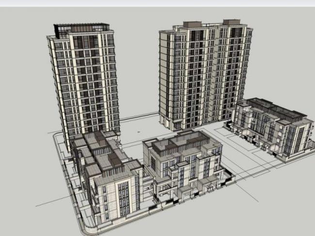 SketchUp Residential Models: High-Rise and Classical Style Buildings