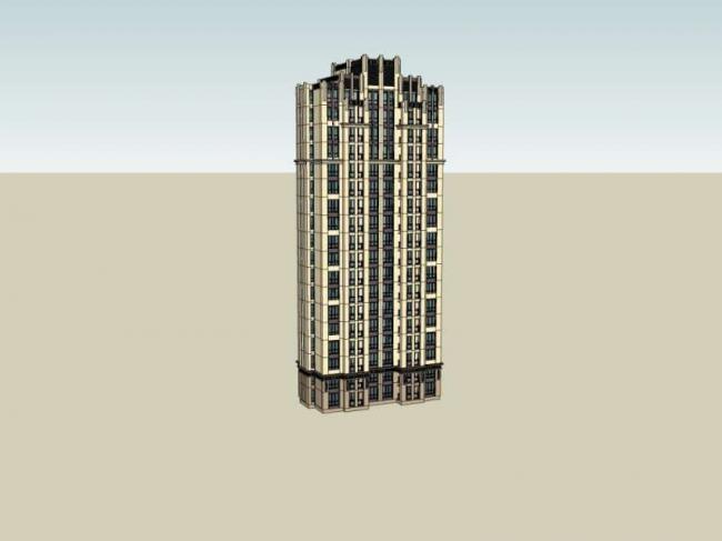 SketchUp Residential Models: High-Rise and Classical Style Buildings