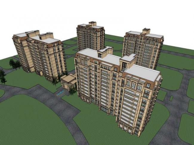 SketchUp Residential Models: Small and High-Rise Classical Style Buildings