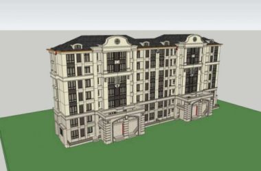 European-Style Multi-Story Residential Model in SketchUp-BIM WORLD