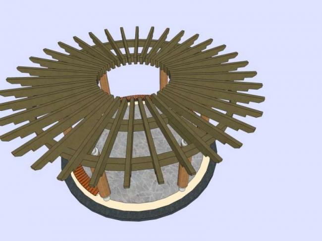 Modern Pavilion Sketch Model in SketchUp