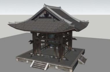 Chinese-Style Pavilion Sketch Model in SketchUp-BIM WORLD