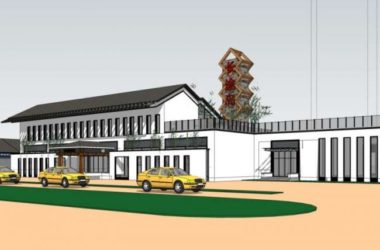 SketchUp Design: Multi-Story Chinese-Style Station Road and Bridge Pier-BIM WORLD