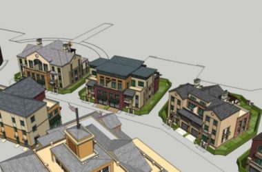 SketchUp Business Model: Multi-Story Classical Commercial Street Design-BIM WORLD