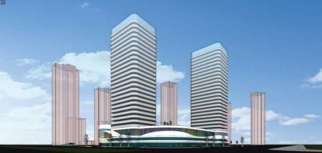 SketchUp Complex Model: Multi-Story High-Rise Office, Commercial, Hotel, and Modern Apartment Building
