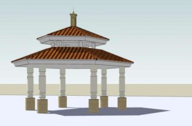 Classical Pavilion Design in SketchUp Model-BIM WORLD
