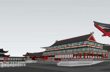 SketchUp Model of Ancient Chinese Multi-Story Temple Architecture-BIM WORLD