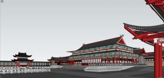 SketchUp Model of Ancient Chinese Multi-Story Temple Architecture