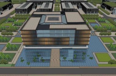 Modern High-Rise Office Area Model in SketchUp-BIM WORLD