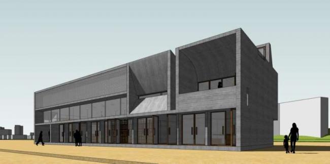 SketchUp Cultural Model: Modern Multi-Story Library Architecture