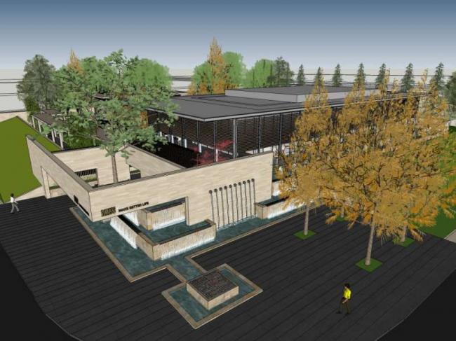 Modern Multi-Story Office Building Model in SketchUp