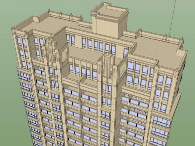 SketchUp Residential Models: High-Rise and Classical Style Buildings