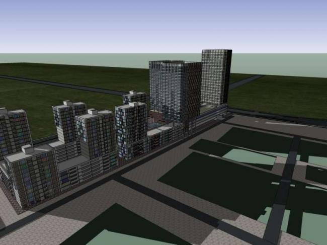Modern High-Rise Residential Building Models in SketchUp