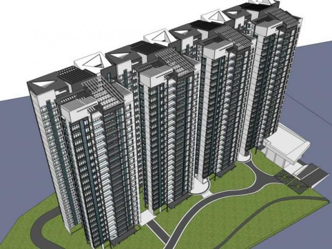 Modern High-Rise Residential Models in SketchUp