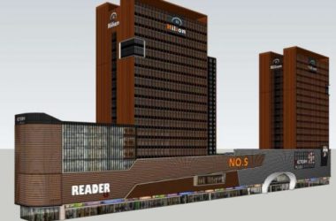 Detailed SketchUp Model of a Multi-Story High-Rise Complex Featuring Offices, Commercial Spaces, Hotel, and Classical Apartment Design-BIM WORLD