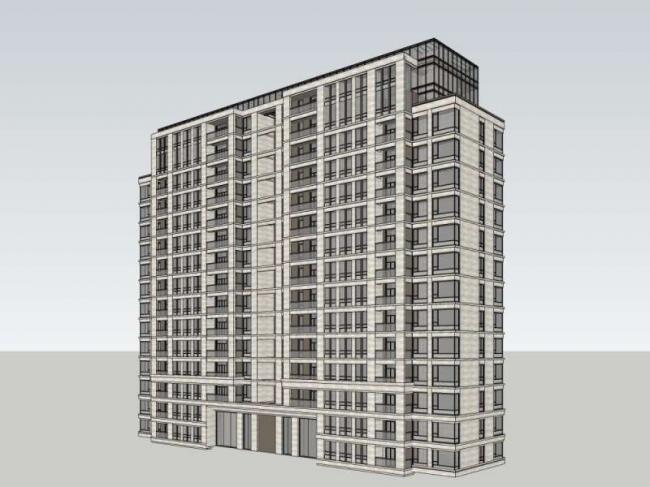 SketchUp Residential Models: High-Rise and Classical Style Buildings