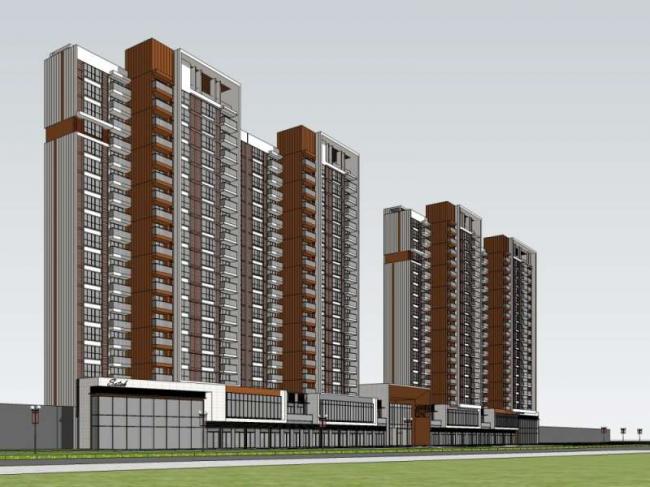Modern High-Rise Residential Buildings | SketchUp Residential Model