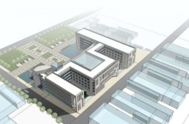 Modern Multi-Story Office Building Model in SketchUp-BIM WORLD