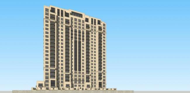 SketchUp Residential Models: Classical-Style High-Rise Buildings