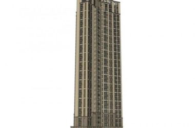 SketchUp Model of a Classical-Style Super High-Rise Residential Building-BIM WORLD