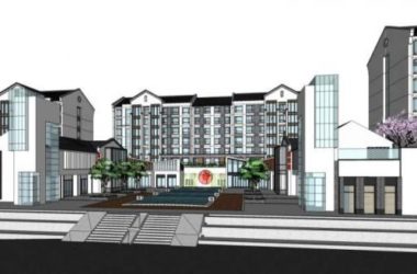 SketchUp Model: Multi-Story Residential with Ground Floor Commercial Space in Chinese Style-BIM WORLD