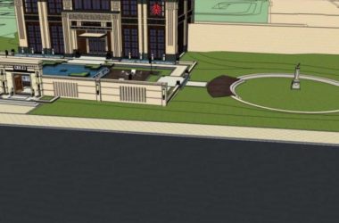 SketchUp Business Model: Multi-Story Chinese-Style Commercial Club Design-BIM WORLD