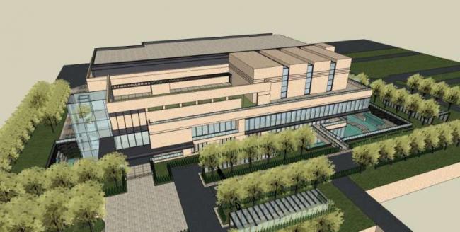 SketchUp Business Model: Modern Multi-Story Commercial Club Design