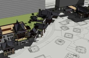 SketchUp Multi-Story Chinese-Style Resort Hotel Model-BIM WORLD