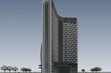 Modern High-Rise Office Building Model in SketchUp-BIM WORLD