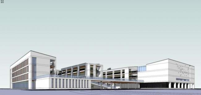 Modern Multi-Story School Campus Design in SketchUp
