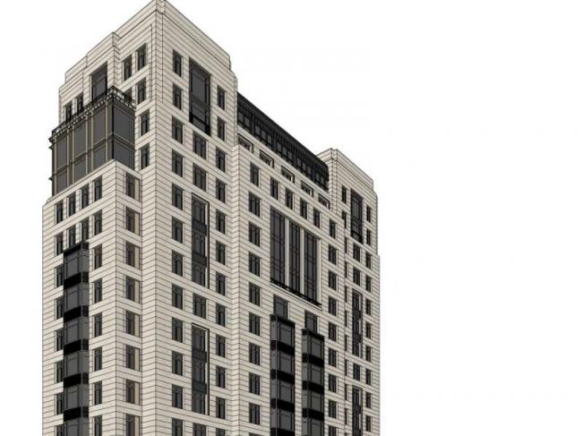 SketchUp Residential Model: Classical Style Super High-Rise Building