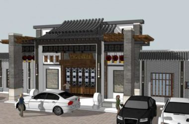 SketchUp Business Model: Multi-Story Chinese-Style Restaurant Design-BIM WORLD