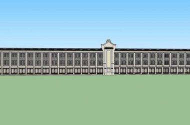 SketchUp Business Model: Classical Commercial Street Architecture Design-BIM WORLD