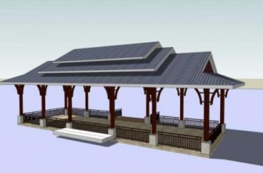 Chinese-Style Pavilion Sketch Model in SketchUp-BIM WORLD