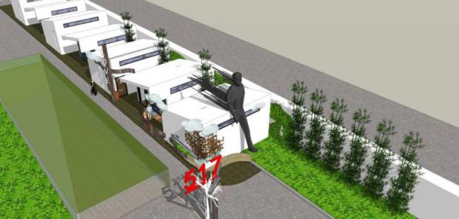 Multi-Story Cultural Corridor: Modern Architectural Model in SketchUp