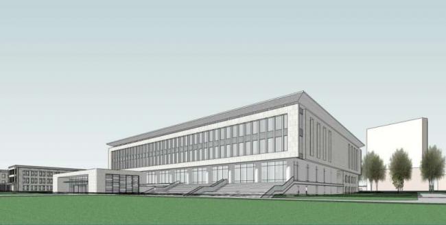 Modern Multi-Story Exhibition Hall: A Cultural Architecture SketchUp Model