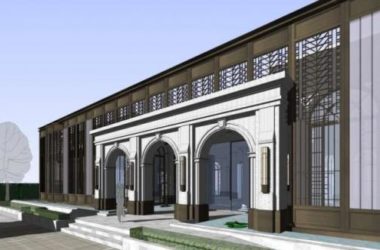 SketchUp Business Model: Multi-Story Classical Style Sales Office-BIM WORLD