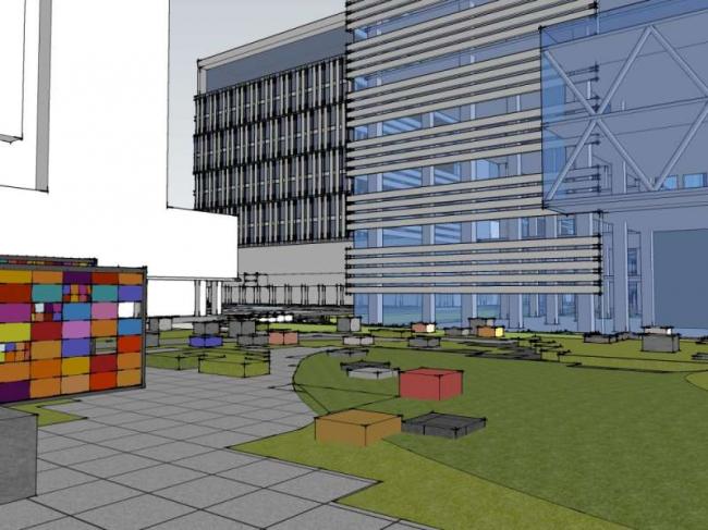 SketchUp Office Model: Modern Italian-Style High-Rise Industrial Park