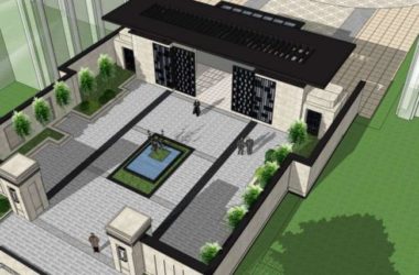 SketchUp Residential Model: Modern Chinese-Style Community Entrance-BIM WORLD