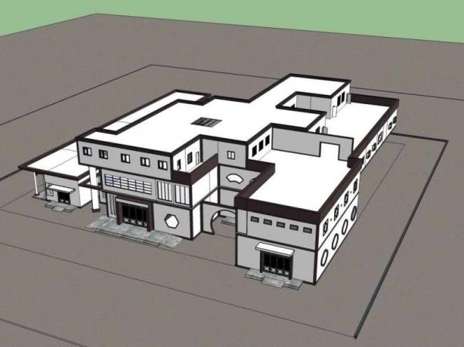 Modern Multi-Story Hospital Model in SketchUp | Contemporary Chinese Medical Building Design