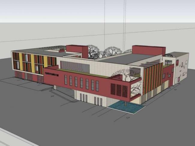 Multi-Story Tianfu Family North Kindergarten: Modern Educational Architecture in SketchUp