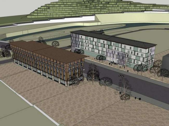 SketchUp Model: Multi-Story Classical Bank and Office Building